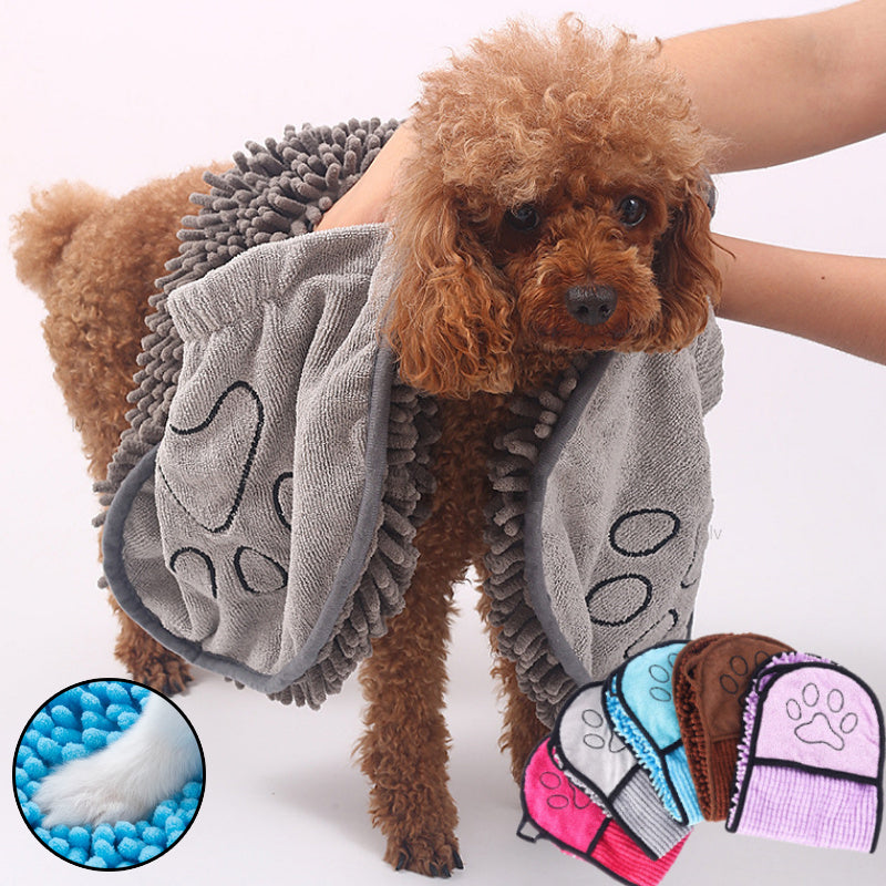 超吸水 犬・猫用 マイクロファイバー ペットバスタオルの商品画像 6