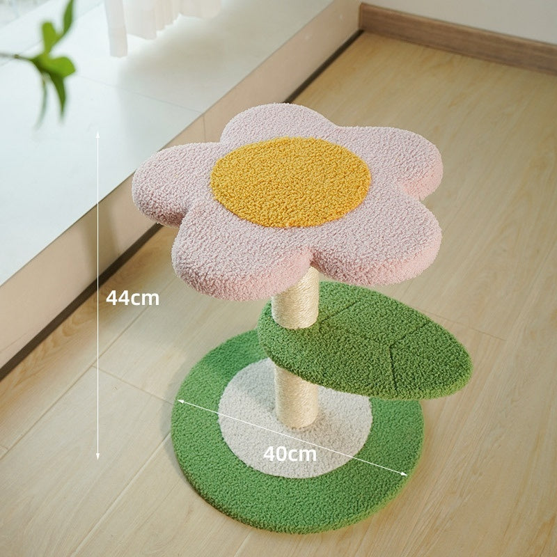 幅約40cm高さ約44cmのフラワーモチーフキャットタワー