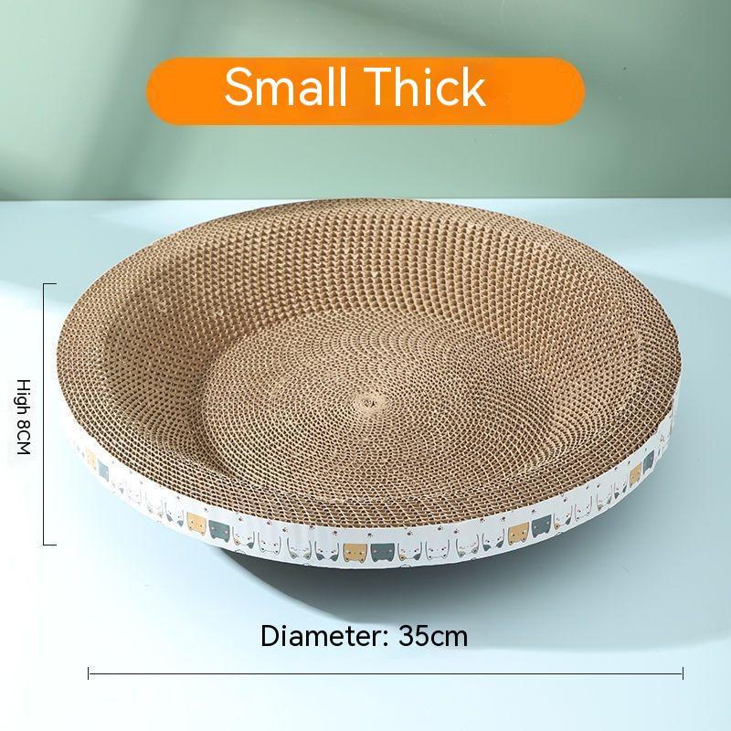 直径約35cm高さ約8.5cmの薄型ラウンド爪とぎベッド